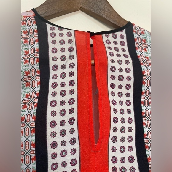 Clover Canyon Old Cow Hand Black Red Printed Long Sleeve Shift Dress - Picture 8 of 11